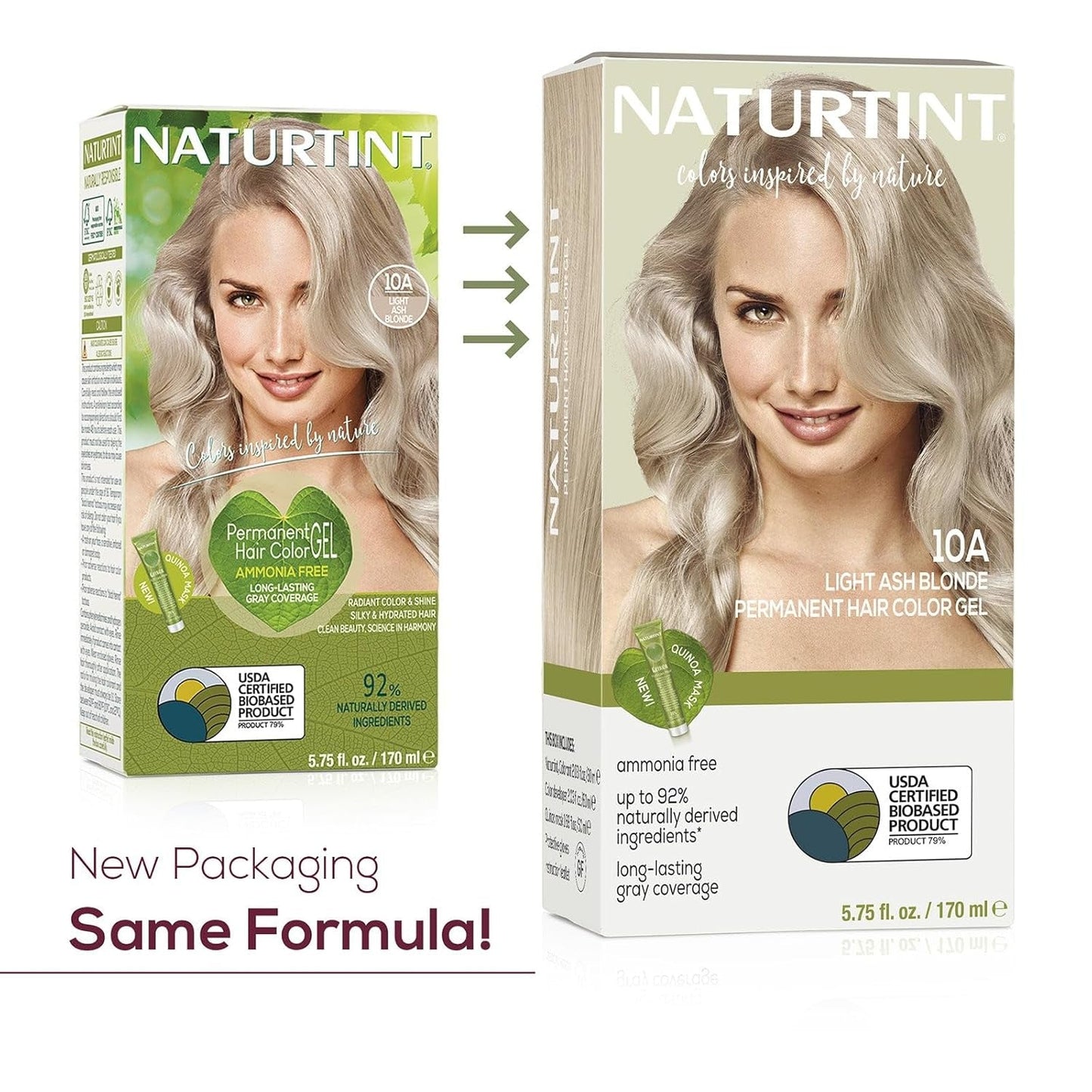 10A Light Ash Blonde Permanent Hair Color (Pack of 1), Ammonia Free, Vegan, Cruelty Free, up to 100% Gray Coverage, Long Lasting Results (Packaging May Vary)