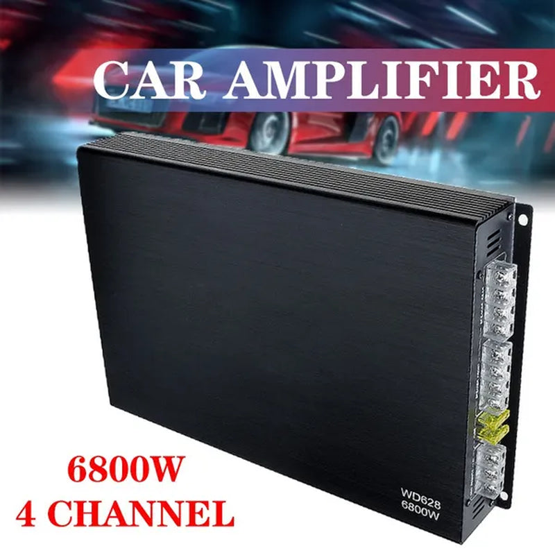 6800W 4 Channel System Car Amplifier Audio Bass Class AB Car Power Amp Subwoofer - WORLD TIME VISITS