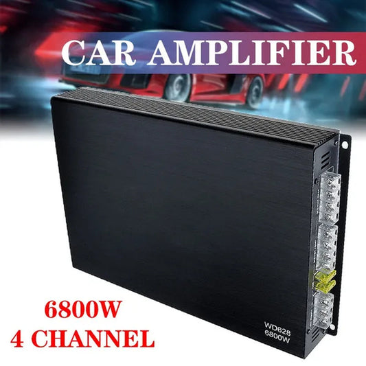 6800W 4 Channel System Car Amplifier Audio Bass Class AB Car Power Amp Subwoofer - WORLD TIME VISITS