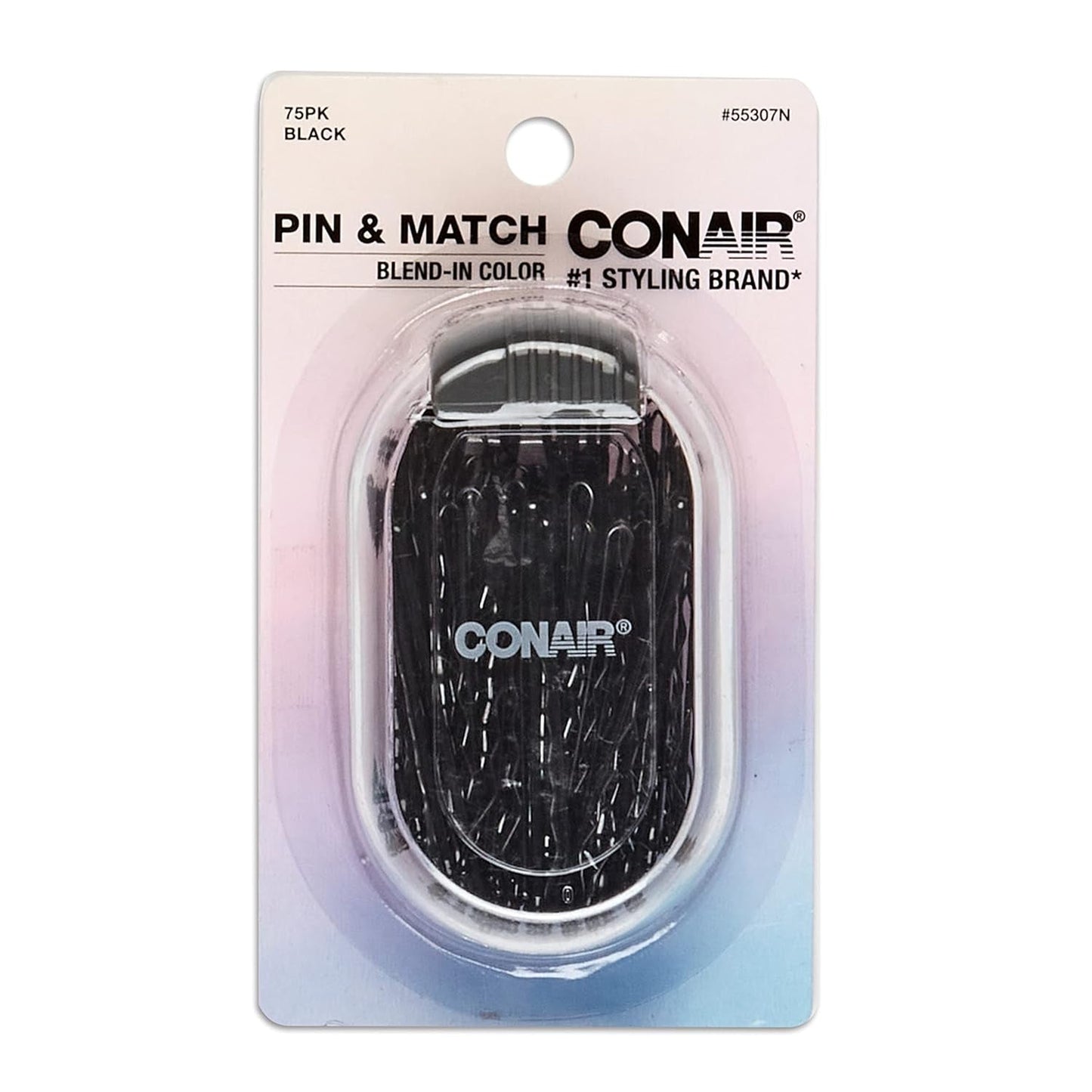 Pin & Match Bobby Pins - Hair Accessories for Women - Bobby Pins Black - Includes Storage Container - 75 Count - WORLD TIME VISITS