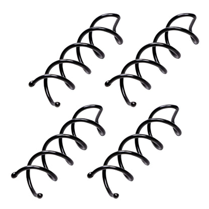 4Pcs 1.88 Inch Length Spiral Hair Pin Spin Twist Pin for Women DIY Hair Style, Black - WORLD TIME VISITS
