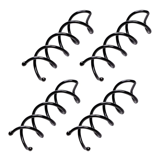 4Pcs 1.88 Inch Length Spiral Hair Pin Spin Twist Pin for Women DIY Hair Style, Black - WORLD TIME VISITS