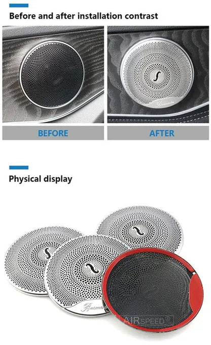 4PCS for Mercedes Benz W205 W213 Glc AMG Accessories for Mercedes GLC Benz W205 W213 Interior Trim Door Audio Speaker Cover