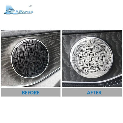 4PCS for Mercedes Benz W205 W213 Glc AMG Accessories for Mercedes GLC Benz W205 W213 Interior Trim Door Audio Speaker Cover