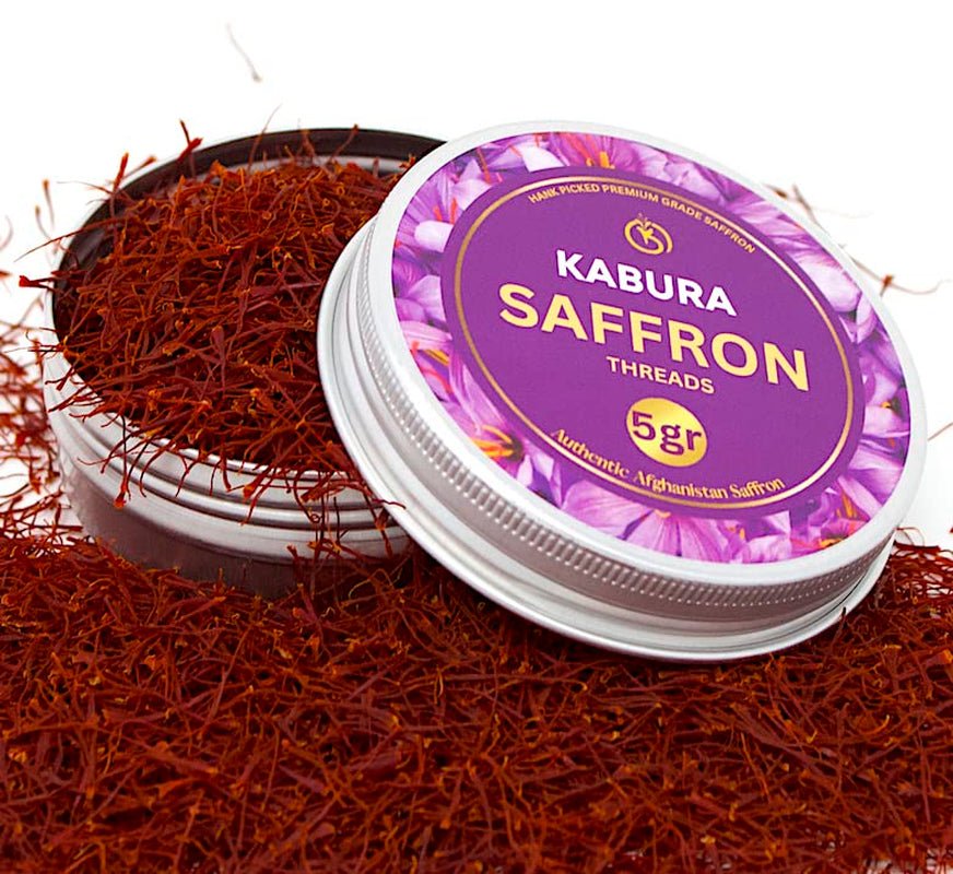 5 Grams , Authentic Saffron Threads, Premium All - Red Saffron, Grade A+ Best Color, Spice for Tea, Rice, Milk, Soups, Chicken, Curry, Dessert, Paella Super Negin - WORLD TIME VISITS