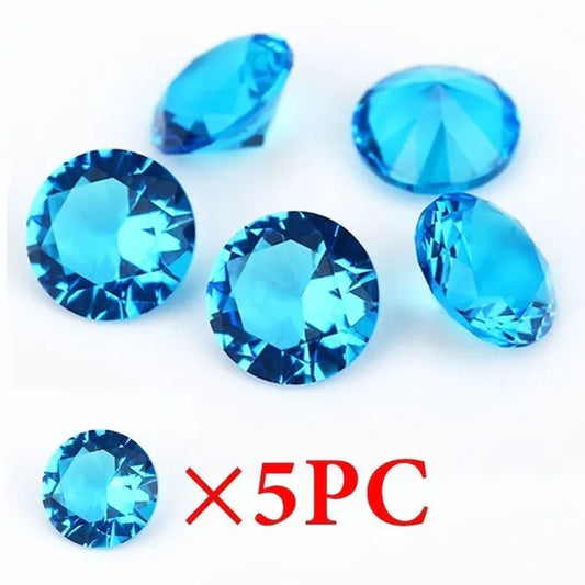 5 Pcs Beautiful Unheated Sea Blue Diamond 11×11mm Sapphire Round Cut Sri - Lanka Gemstone gemstones gemstones gemstones gemstone - WORLD TIME VISITS
