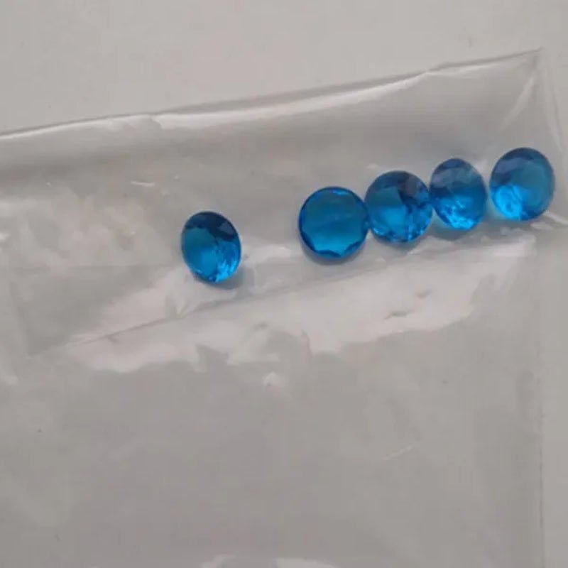 5 Pcs Natural Beautiful Unheated Sea Blue Diamond 10.0mm Sapphire Round Cut Sri - Lanka Gemstone - WORLD TIME VISITS
