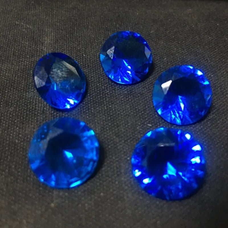 5 Pcs Natural Beautiful Unheated Sea Blue Diamond 10.0mm Sapphire Round Cut Sri-Lanka Gemstone
