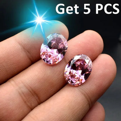 5 PCS UNHEATED PINK SAPPHIRE 10X11MM DIAMOND Oval CUT AAAA+ LOOSE GEMSTONES - WORLD TIME VISITS
