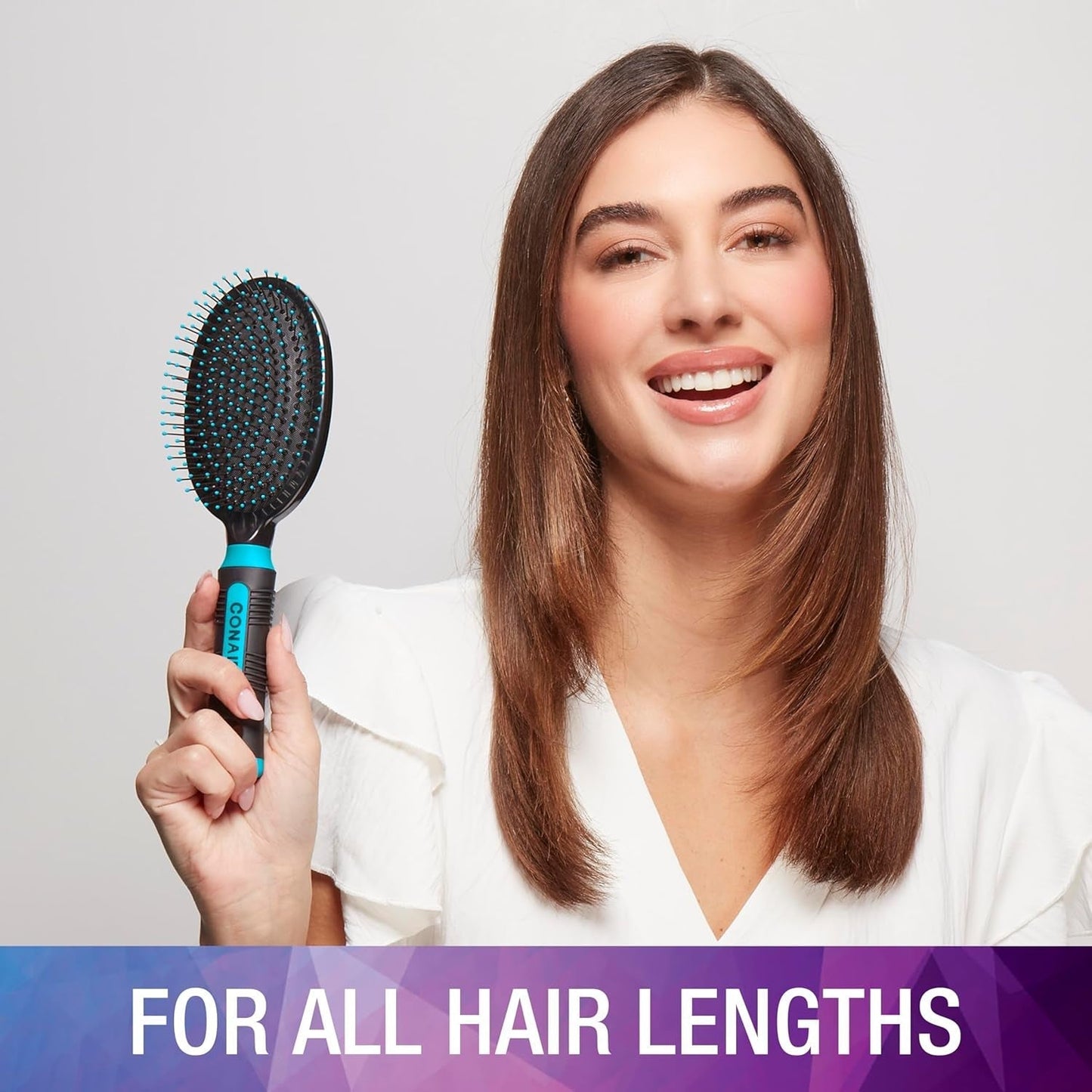 Salon Results Hairbrush for Men and Women - Detangling Hair Brush - Hairbrush for All Hair Types - Wire Bristles and Cushion Base