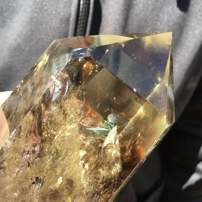 500G/700G/1000G Natural Smokey Citrine Quartz Crystal Obelisk Wand Point Healing Home Decoration - WORLD TIME VISITS