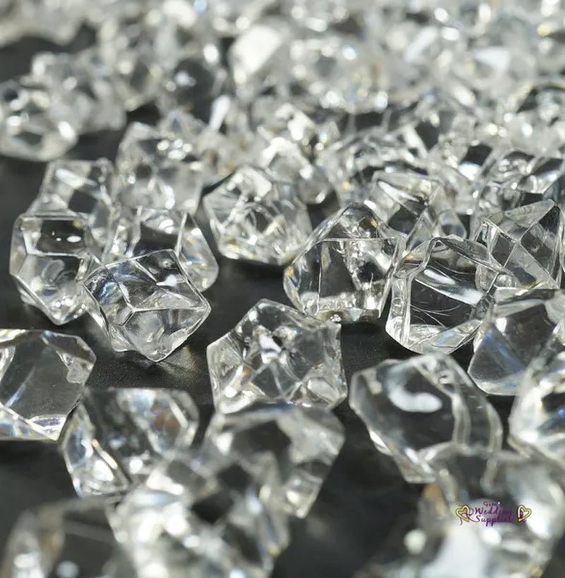 500Pcs Clear Mini Acrylic Ice Crystals Wedding Table Scatters Decorations Xmas - WORLD TIME VISITS
