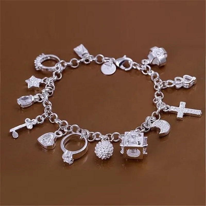 Fashion Jewelry 925 Silver Chain Bracelets for Men or Women