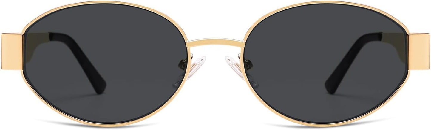 Retro Oval Sunglasses for Women Trendy Sun Glasses Classic Shades UV400 Protection SJ1217