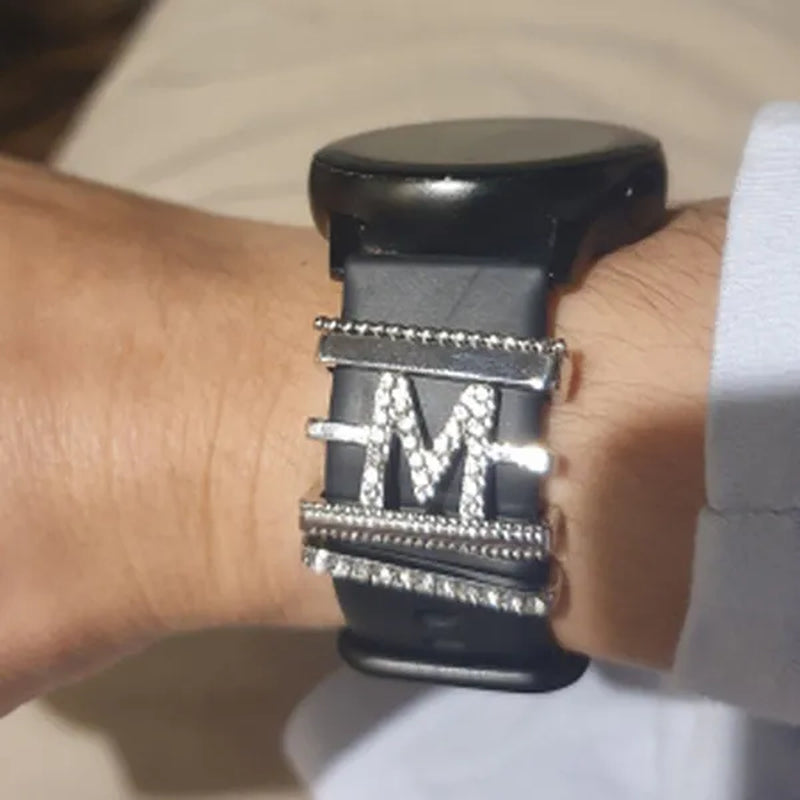 For Apple Watch Band Metal Charms Decorative Ring Diamond Ornament Smart Watch Strap for Iwatch Bracelet Watch Band Ornament