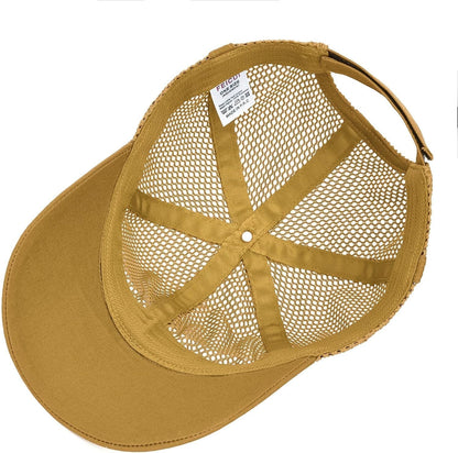 Men Mesh Trucker Baseball Cap Adjustable 6-Panel Hat Outdoor Sports Wear