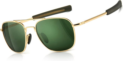 Men'S Military Style Polarized Pilot Aviator Sunglasses Bayonet Temples - WORLD TIME VISITS