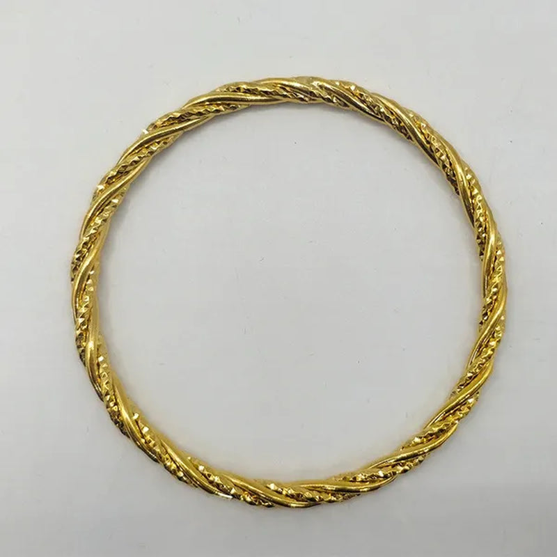 Vintage Twist Bracelet 24K Pure Gold Wave Design Bracelet Set