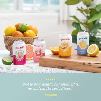 Sparkling Water, 4 Flavor Variety Pack, Made with Real Squeezed Fruit, 12 Fl Oz (Pack of 20)