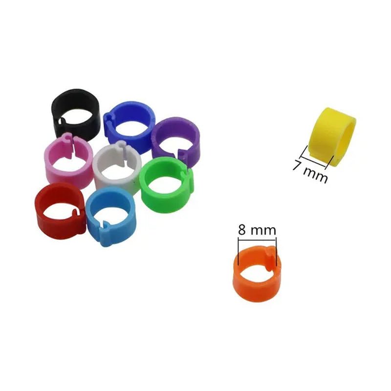 50Pcs Birds Feet Rings Inner Diameter 8Mm Width 7Mm Plastic Clip Ring Pigeon Dove Quail Foot Ring Farm Animal Carrier - WORLD TIME VISITS