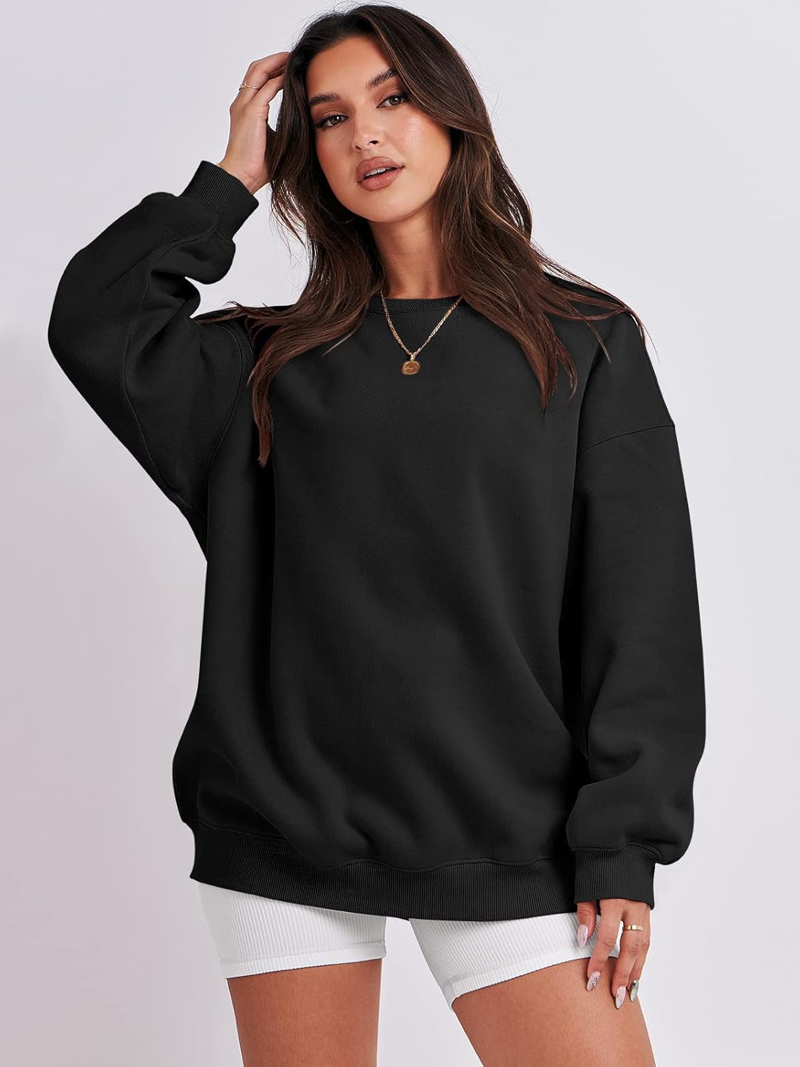 Sweatshirt for Women Oversized Crewneck Hoodies Fleece Casual Pullover Top Fall Fashion Outfits Clothes 2025