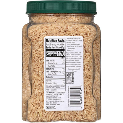 Organic Texmati Brown Rice, 2 Pound (Pack of 4) (905618)