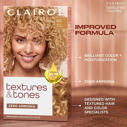 Textures & Tones Permanent Hair Dye, 5G Caramel Brown Hair Color, Pack of 1
