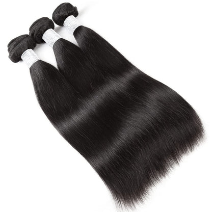 10A Straight Human Hair 3 Bundles 18 20 22Inches Brazilian Virgin Unprocessed Straight Hair Weave Bundles Natural Color
