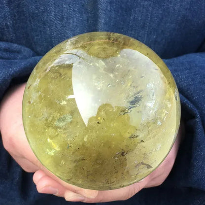 Natural Citrine Quartz Sphere Crystal Ball Healing Stone Home Decor