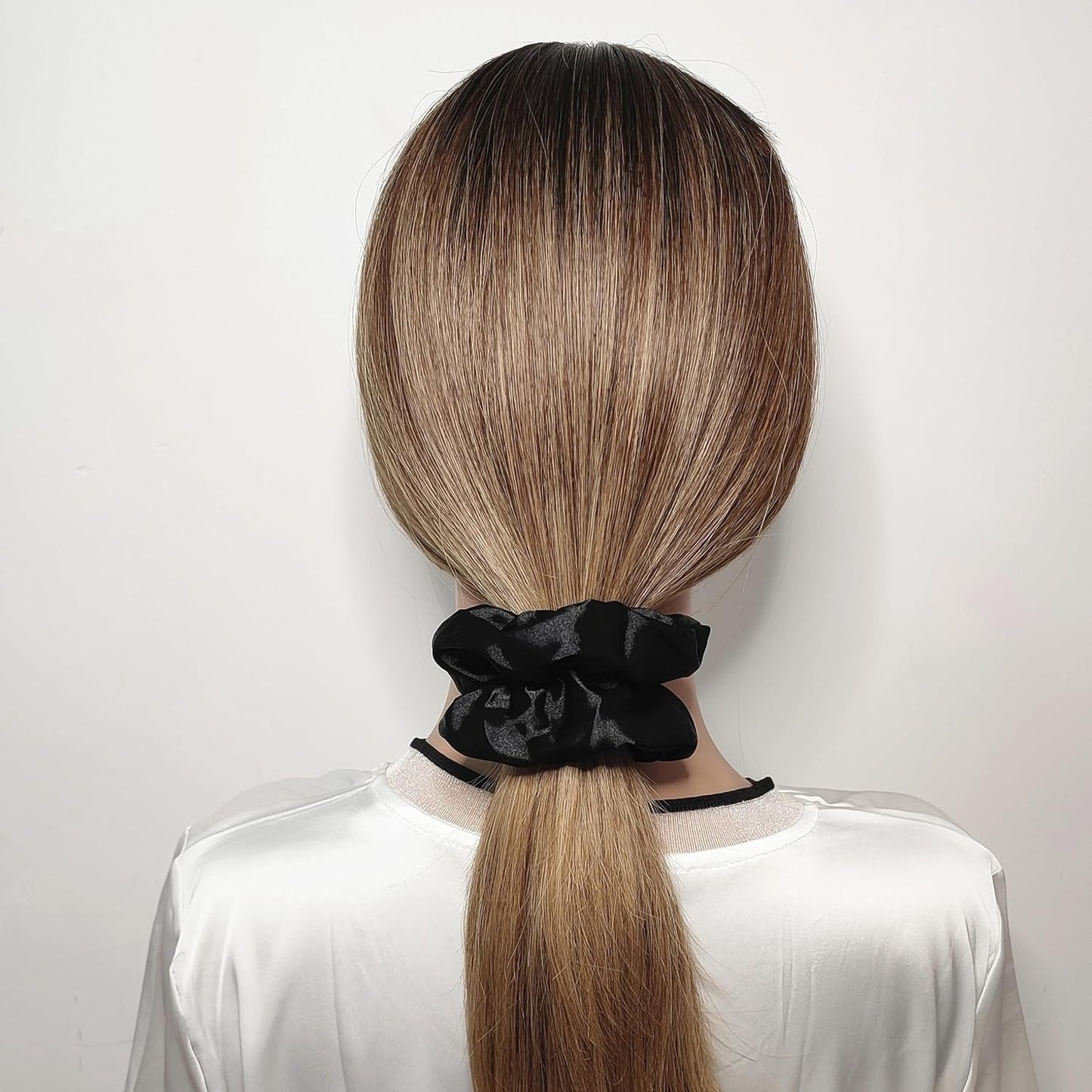 6 Pcs Satin Silk Scrunchies - Hair Ties, Fashion Hair Bands, Bows, Ropes, Elastic Bracelets, Ponytail Holders, Hair Accessories for Women and Girls (4.5 Inch, Classic Color)