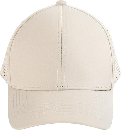 Men Quick Dry Baseball Cap Laser Cut Mesh Ball Curved Brim Snapback Hat