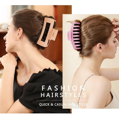 8 Pack Big Hair Claw Clips for Women Large Claw Clip for Thin Thick Curly Hair 90'S Strong Hold 4.33 Inch Nonslip Matte Jumbo Hair Clips (8 Pcs)