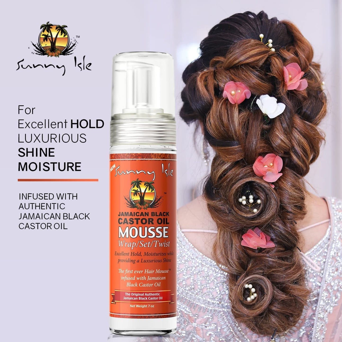 Jamaican Black Castor Oil Mousse Wrap Set Twist 7Oz | Excellent Hold, Luxurious Shine | Moisturizes with Frizz Control