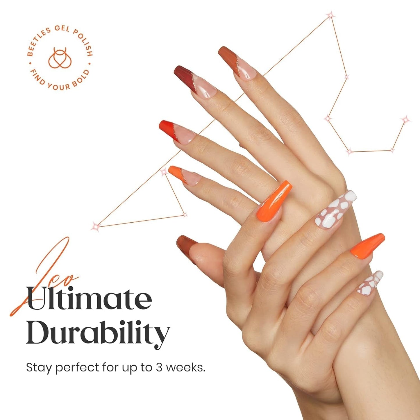 Nail Set 6 Colors Golden Empire Orange Yellow Brown Gel Polish Set Soak off Uv LED Lamp Trendy Manicure Gel Nail Polish Kit for Girls Women