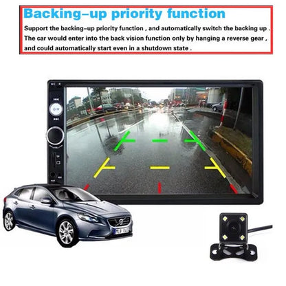 7" 2 Din Car Multimedia Player Audio Stereo Radio HD MP5 Touch Screen Mirror Link Bluetooth USB FM Autoradio