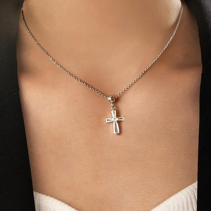 Dainty 14K Gold Choker Cross Charm Necklace for Women, Cross Gold Pendant Necklace Trendy Non Tarnish