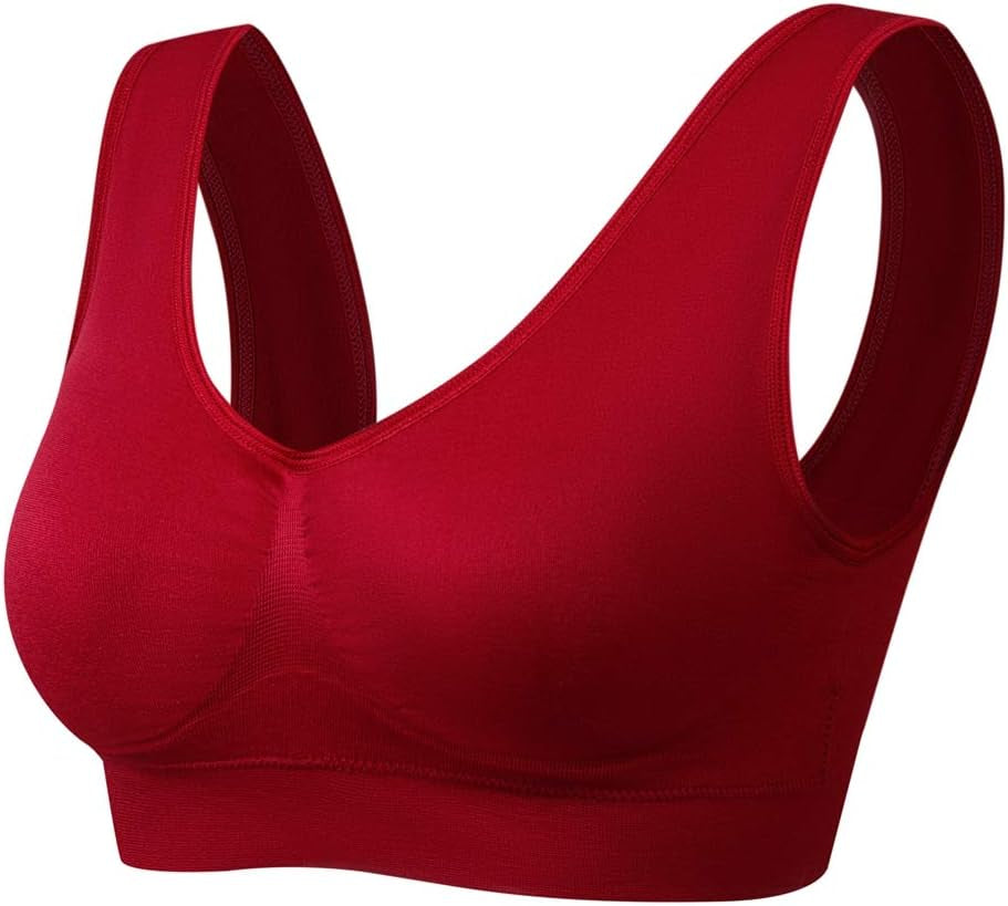 Women'S 3 Pack Seamless Comfortable Sports Bra with Removable Pads - WORLD TIME VISITS