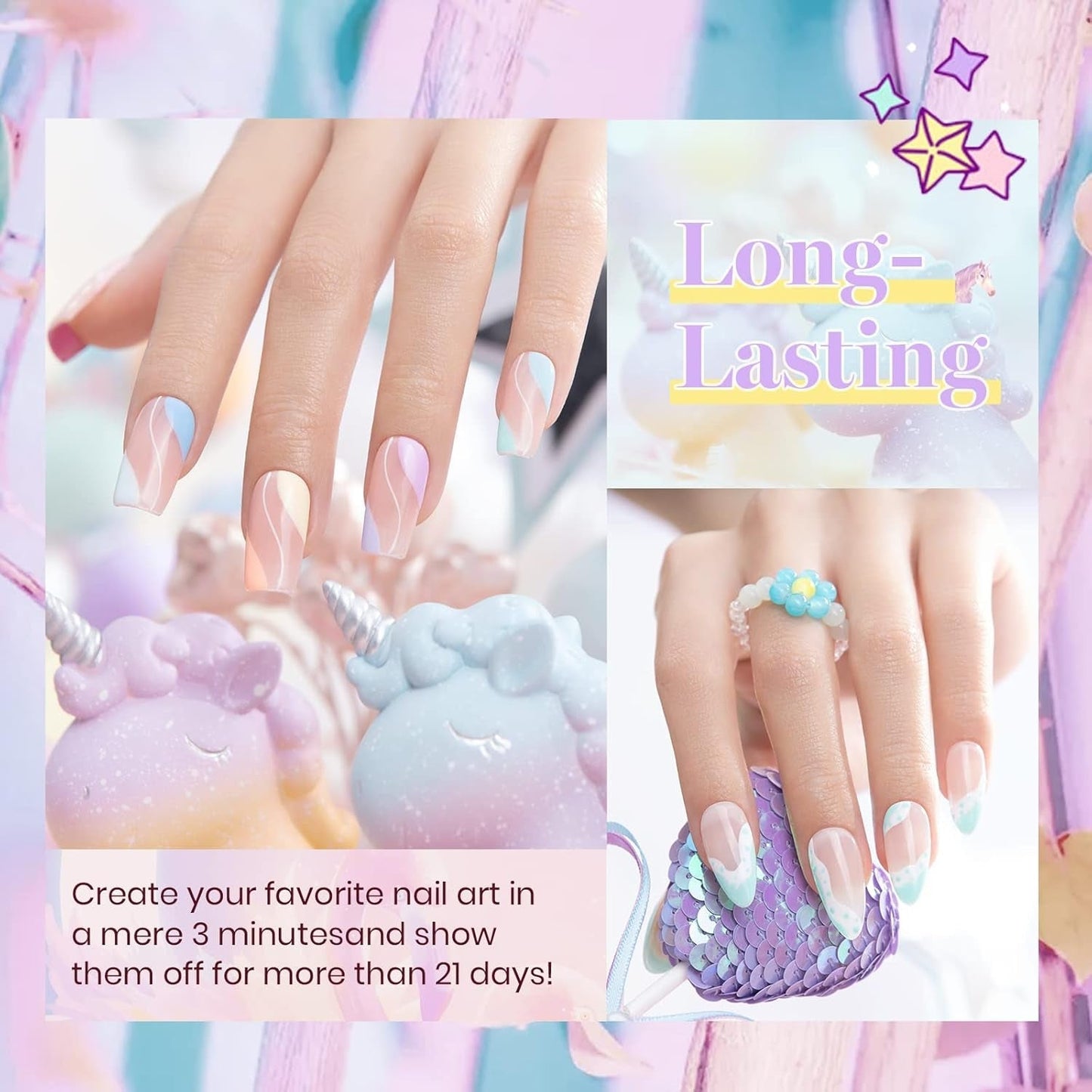 Beetles Pastel Gel Nail Polish Set 6 Pcs Pink Nude Gel Polish Pastel Yellow Blue Gel Polish Soak off Uv Nail Lamp Gifts for Women Manicure Kit