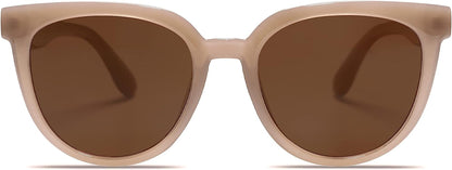 Trendy Cat Eye round Polarized Sunglasses for Women Fashion UV Protection Sunnies Sunglasses SJ2175