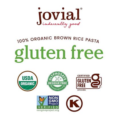Whole Grain Brown Rice Penne Pasta - Whole Grain Pasta, Organic Pasta, Gluten Free, Dairy Free, Brown Rice Pasta, Made in Italy - 12 Oz, 4 Pack