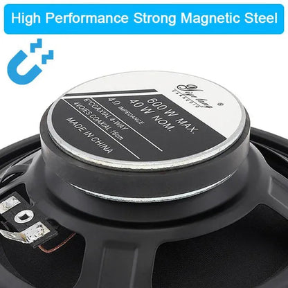 2Pcs 6 Inch 600W Full Range Frequency Car Audio Speaker Heavy Mid-Bass Modified Speaker Non-Destructive Installation