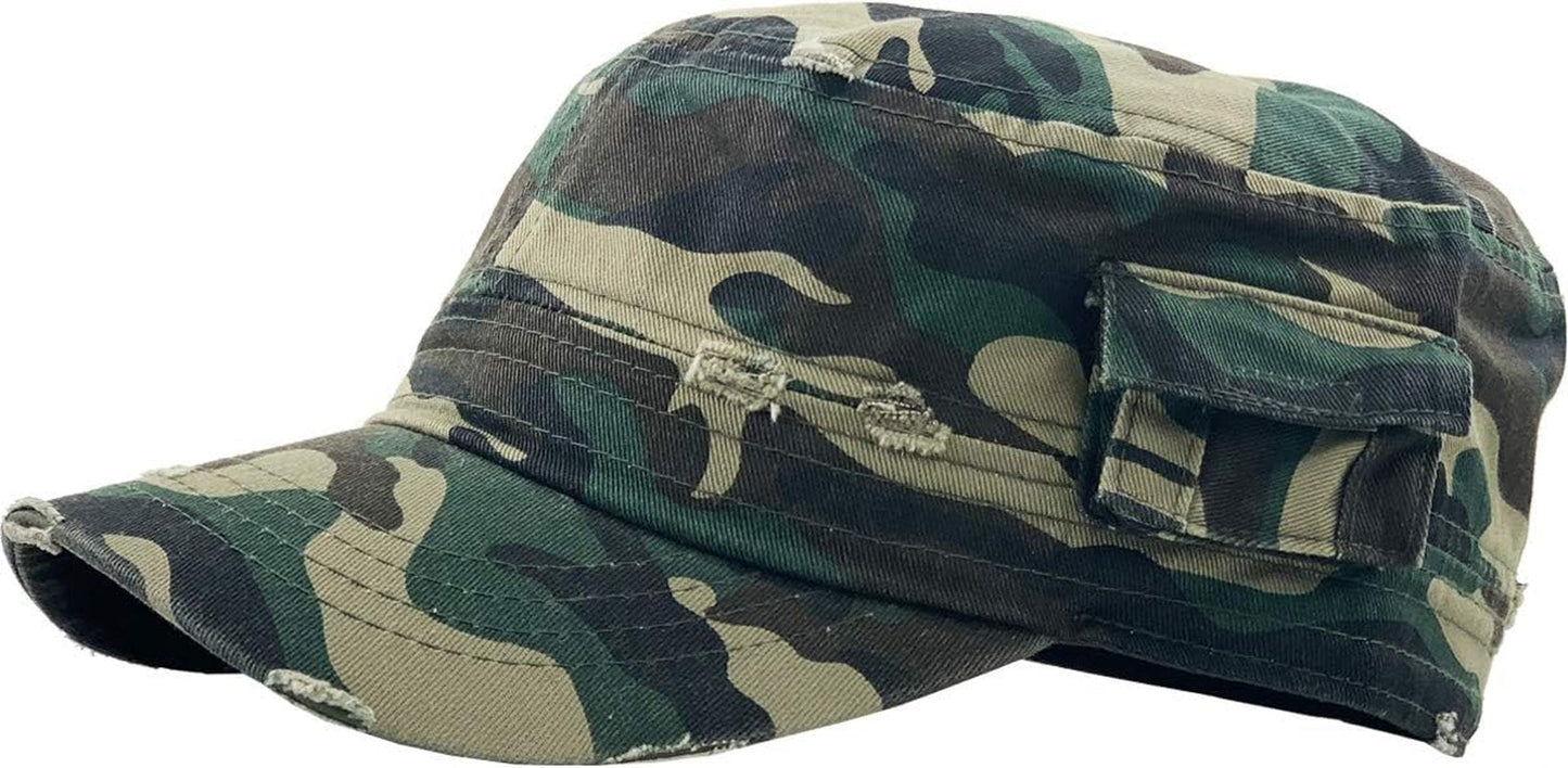 Cadet Army Cap Basic Everyday Military Style Hat (Now with STASH Pocket Version Available)