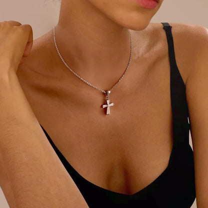 Dainty 14K Gold Choker Cross Charm Necklace for Women, Cross Gold Pendant Necklace Trendy Non Tarnish