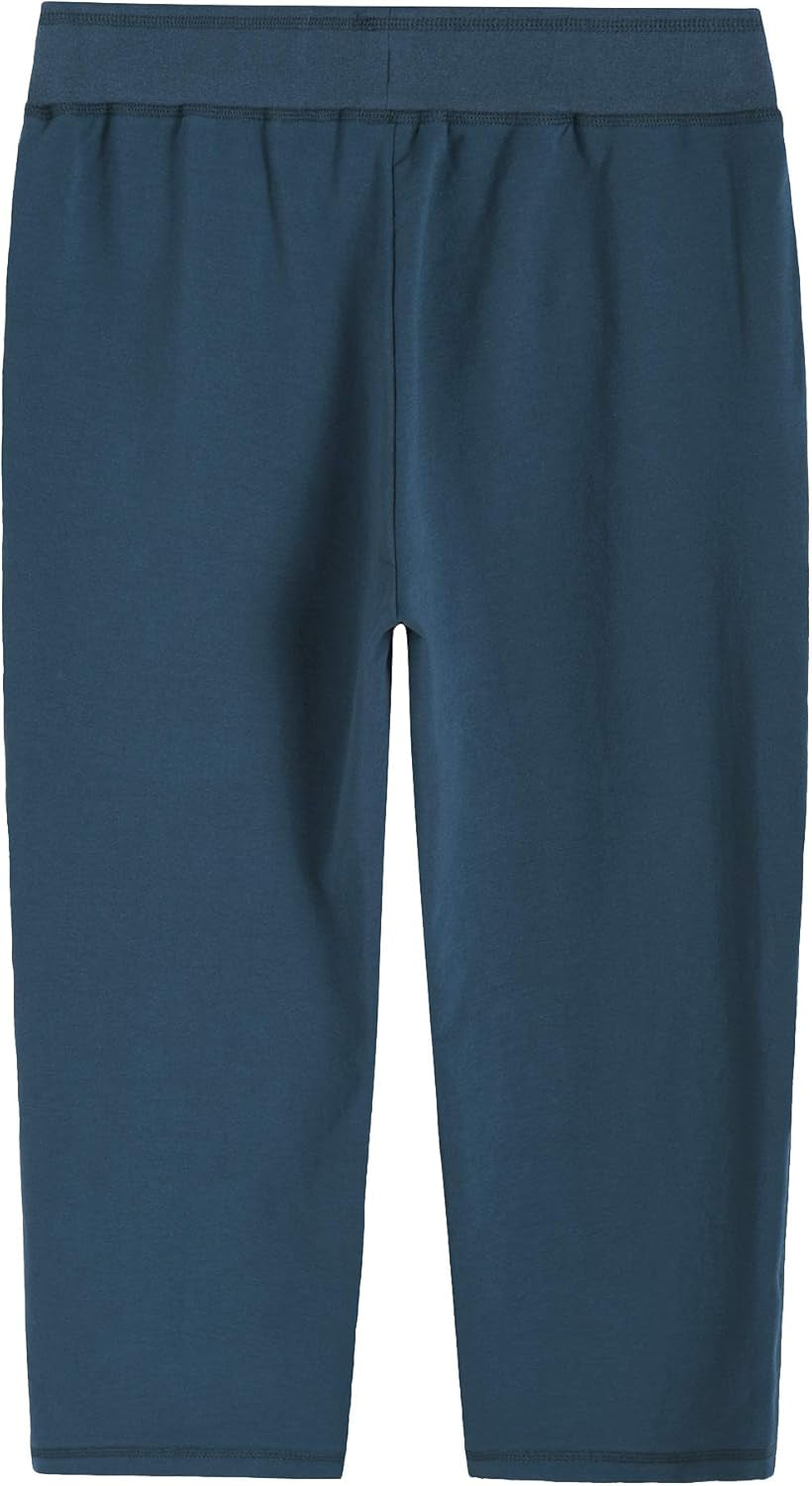 Women'S Knit Sweatpants Capri Pants with Pockets - WORLD TIME VISITS