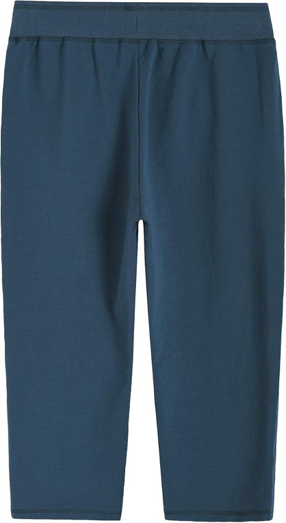 Women'S Knit Sweatpants Capri Pants with Pockets - WORLD TIME VISITS