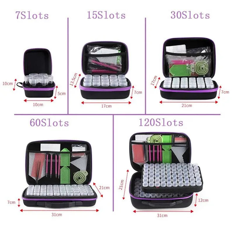 Diamond Painting Storage Box Container with Accessories Tools Kits for Beads Diamonds Rhinestones Storage - WORLD TIME VISITS