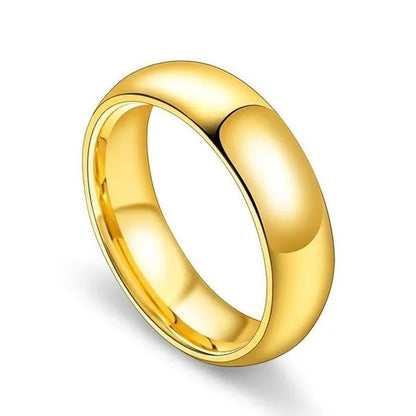 Couple Ring Simple Fashion Style Fine Jewelry Fashion Luxury Golden Engagement Wedding Ring Anniversary Gift Men and Women Ring