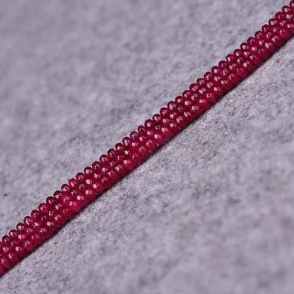 4MM Natural Brazilian Ruby Faceted Round Loose Beads Gemstone