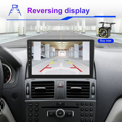 PODOFO【2+32G】HD 9'' Android 10.1 Car Radio Stereo with GPS Navigation Wifi Bluetooth FM/RDS for Mercedes-Benz W204 2006-2011 with 12LED Camera/ DVR (Optional)