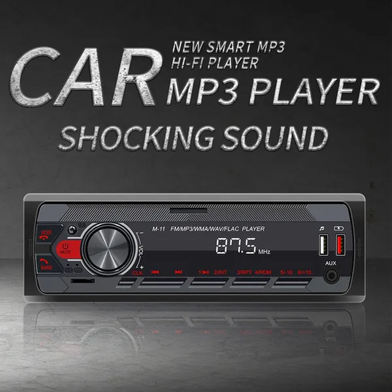 UNITOPSCI 12V 1DIN In-Dash Car Radio Stereo Autoradio Bluetooth Digital Audio Music Car Radio MP3 Player with Remote Control Bluetooth/Fm/Usb/Sd/Aux-In Colorful Lights